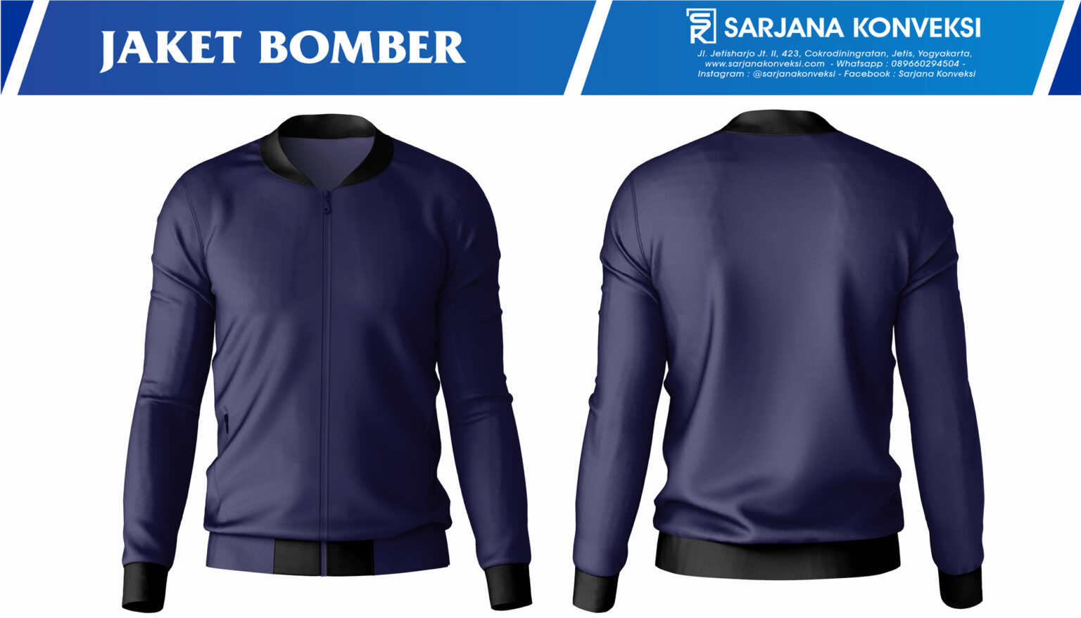 Mockup Jaket Bomber Psd Polos Keren - Free Download Desain