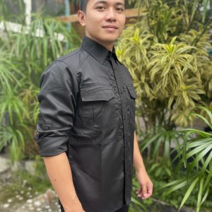 READY STOCK KEMEJA TACTICAL HITAM