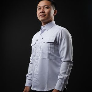 READY STOCK KEMEJA TACTICAL PUTIH LENGAN PANJANG